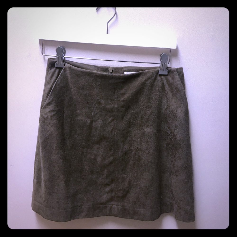 Cupcakes and Cashmere Brown Suede Mini Skirt